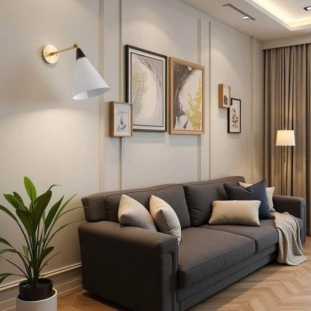 Lampada da parete direzionale - Lampada da lavoro per corridoio nera opaca