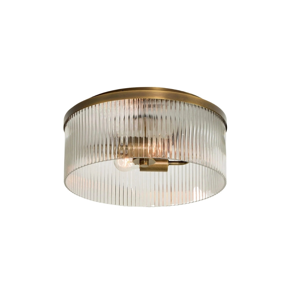 Elegante lampada da soffitto in vetro a coste