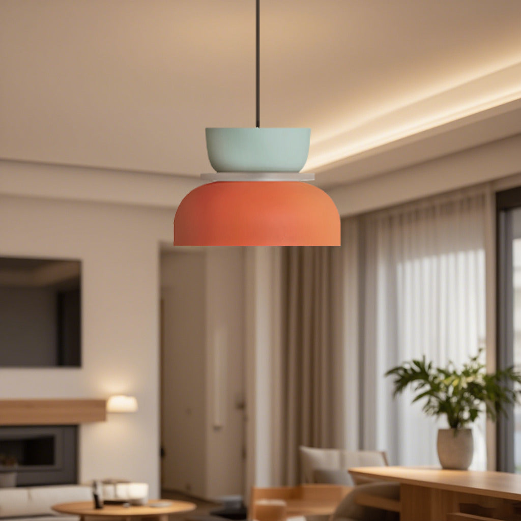 Lampada a sospensione geometrica nordica in metallo - multicolore