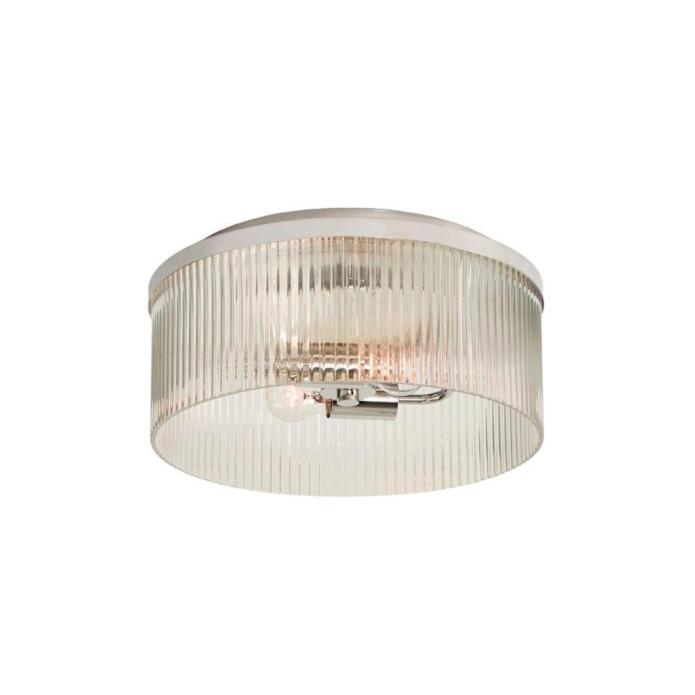 Elegante lampada da soffitto in vetro a coste