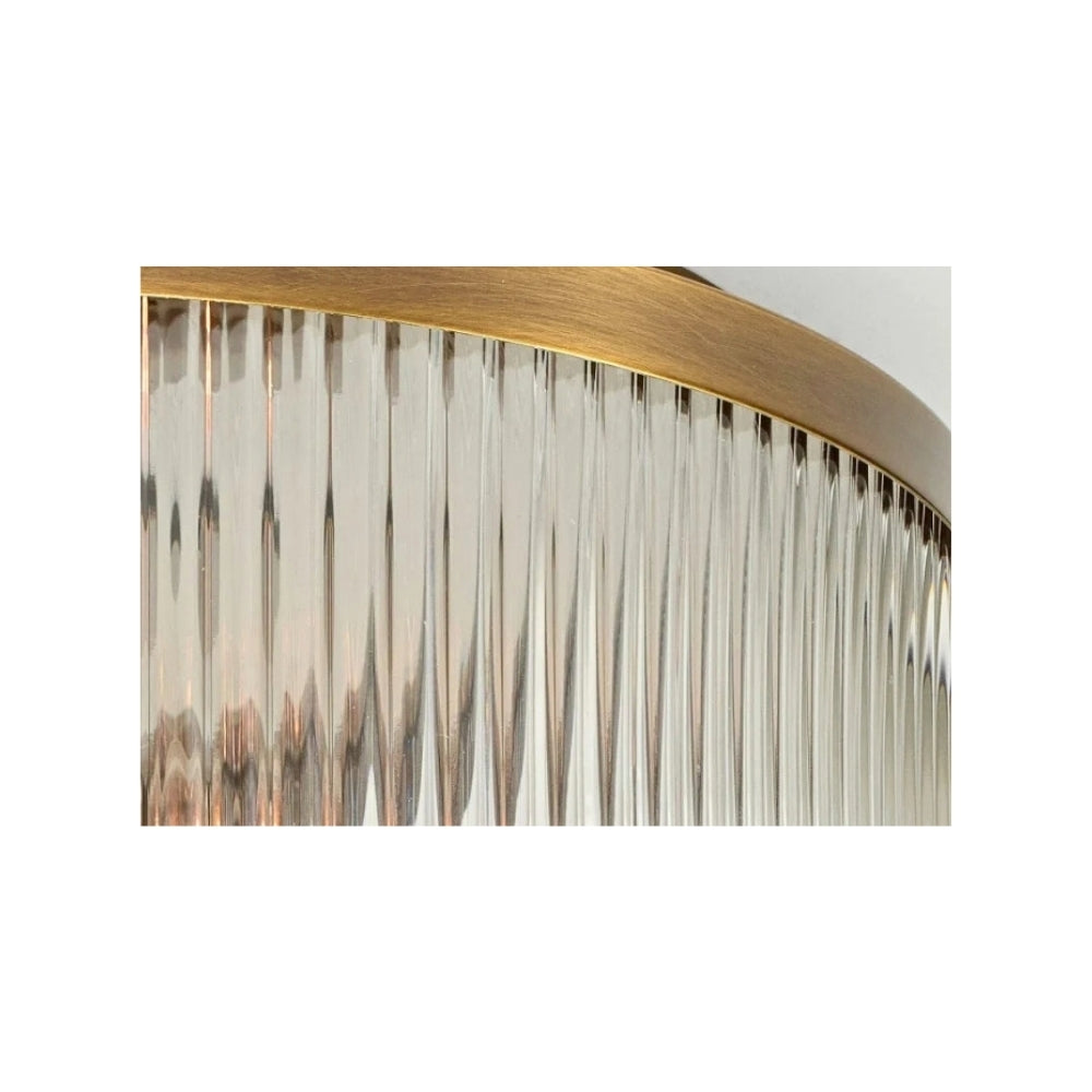 Elegante lampada da soffitto in vetro a coste