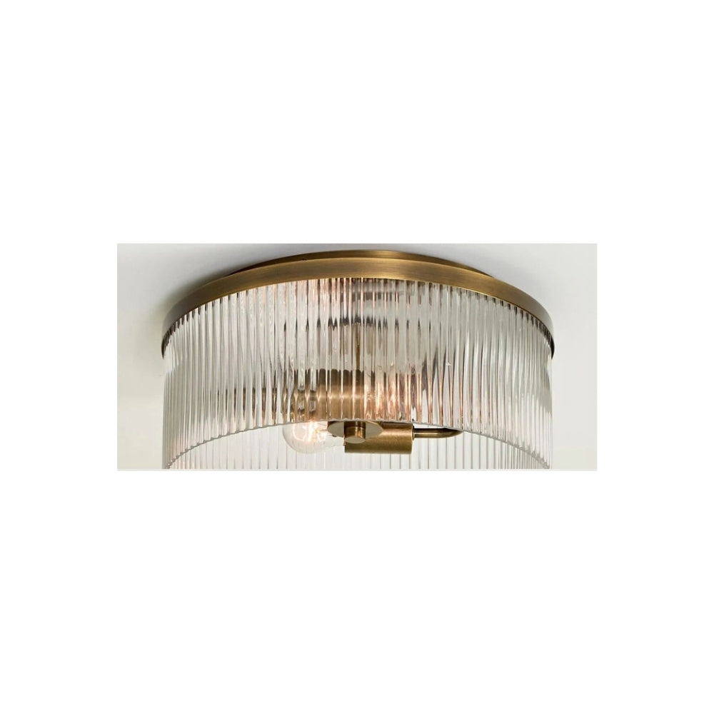 Elegante lampada da soffitto in vetro a coste