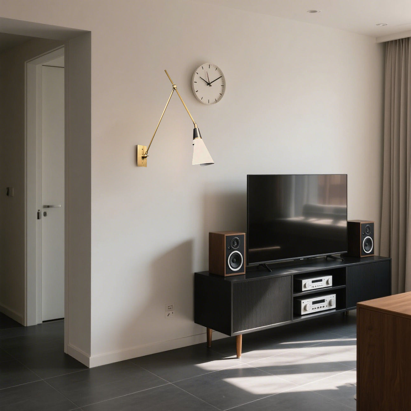 Lampada da parete direzionale - Lampada da lavoro per corridoio nera opaca