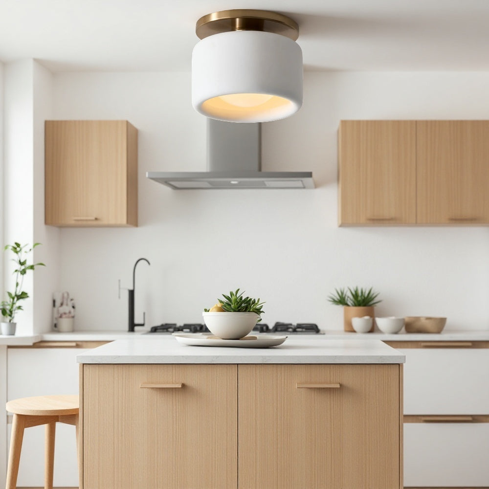 Elegante lampada da soffitto in porcellana