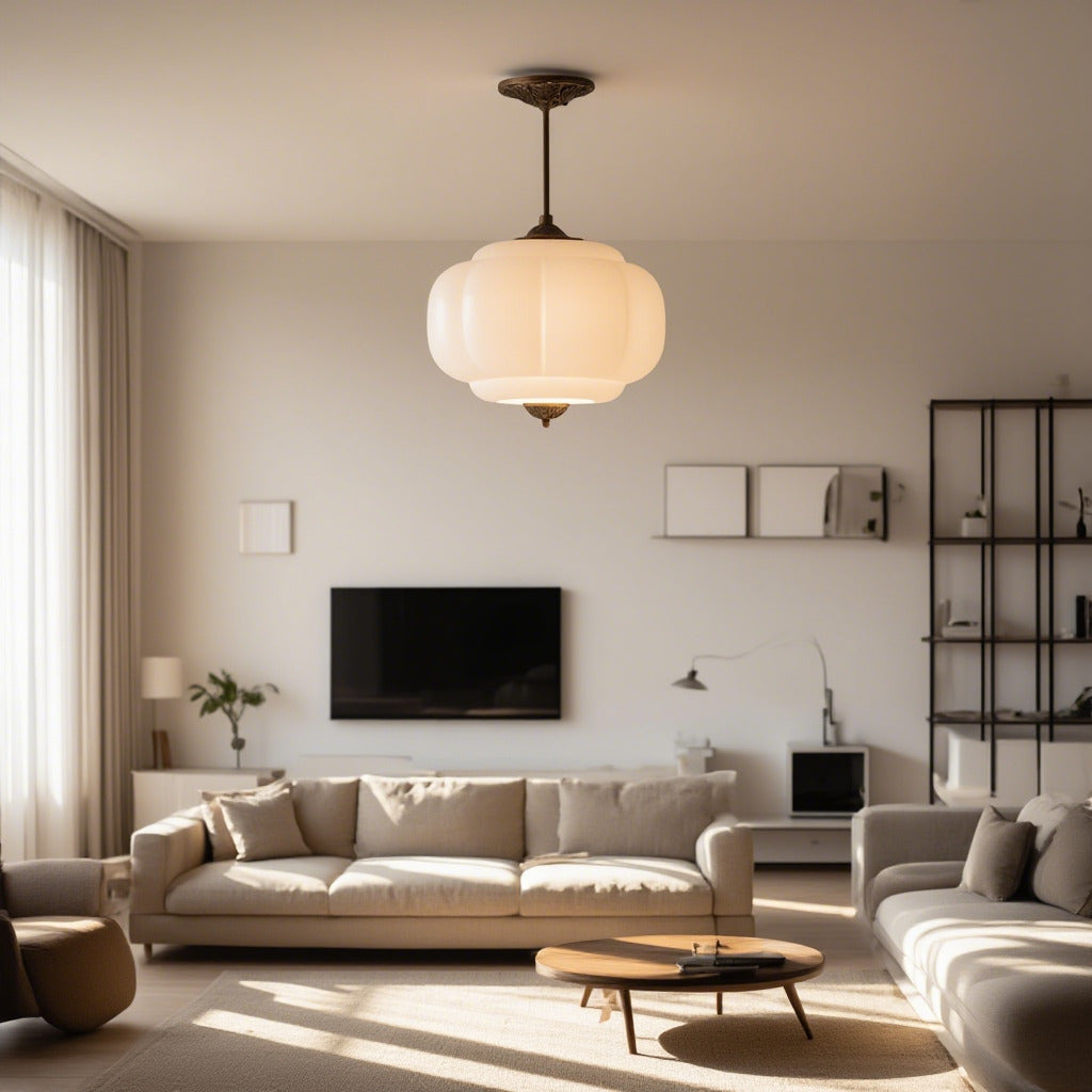 Lampada da soffitto in vetro vintage – Elegante illuminazione semi-incassata