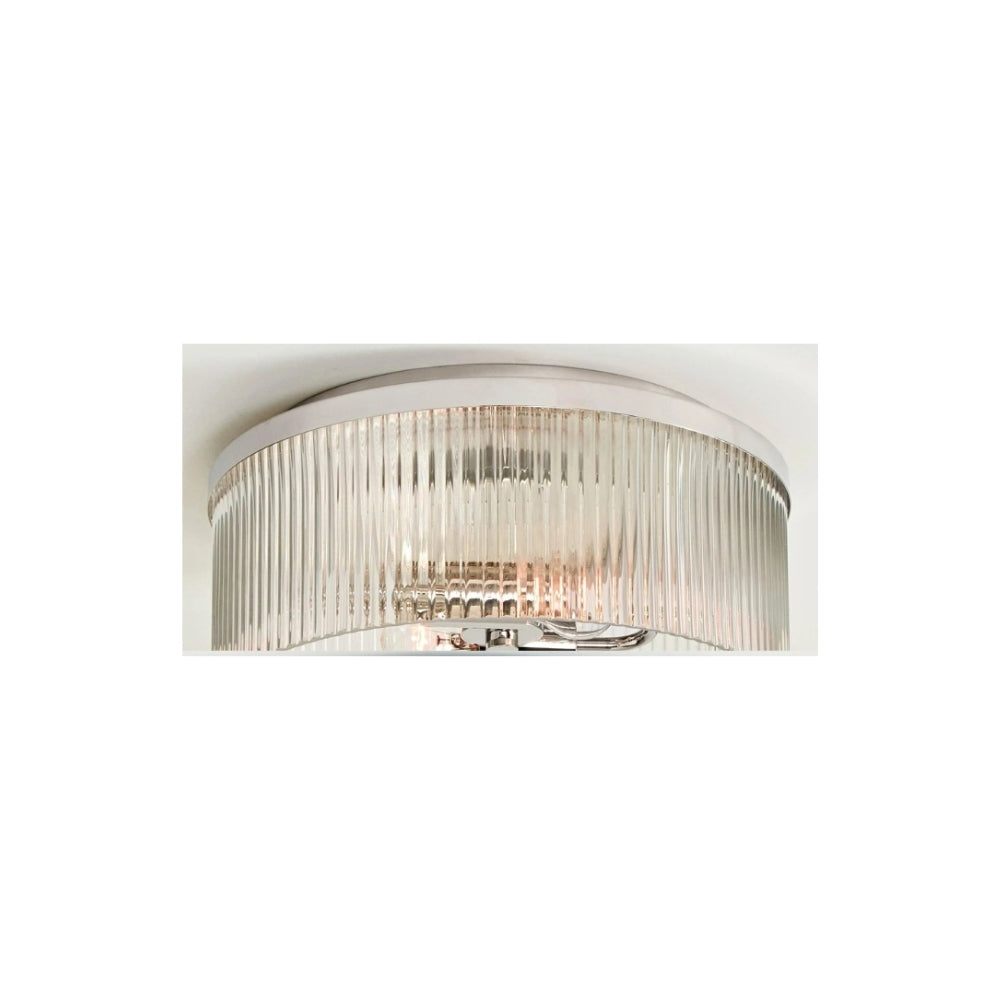 Elegante lampada da soffitto in vetro a coste