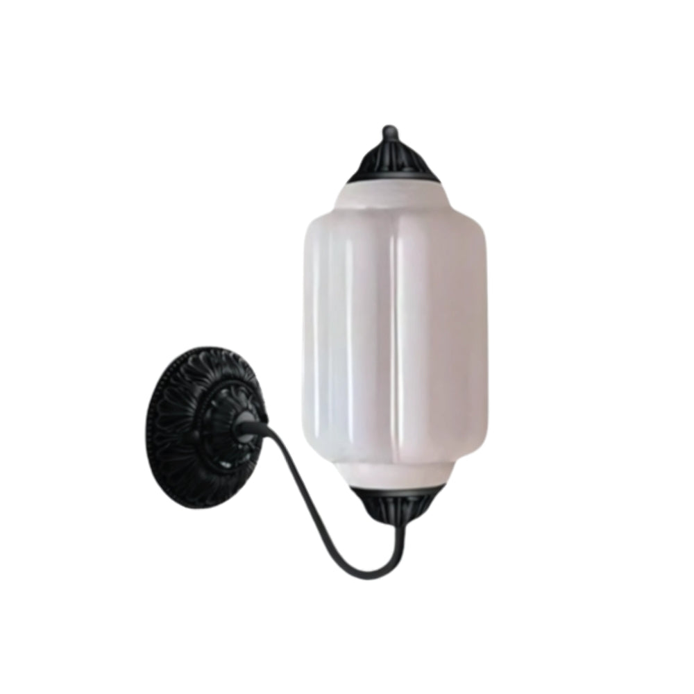 Applique classica in ottone con paralume in vetro - Illuminazione per corridoio