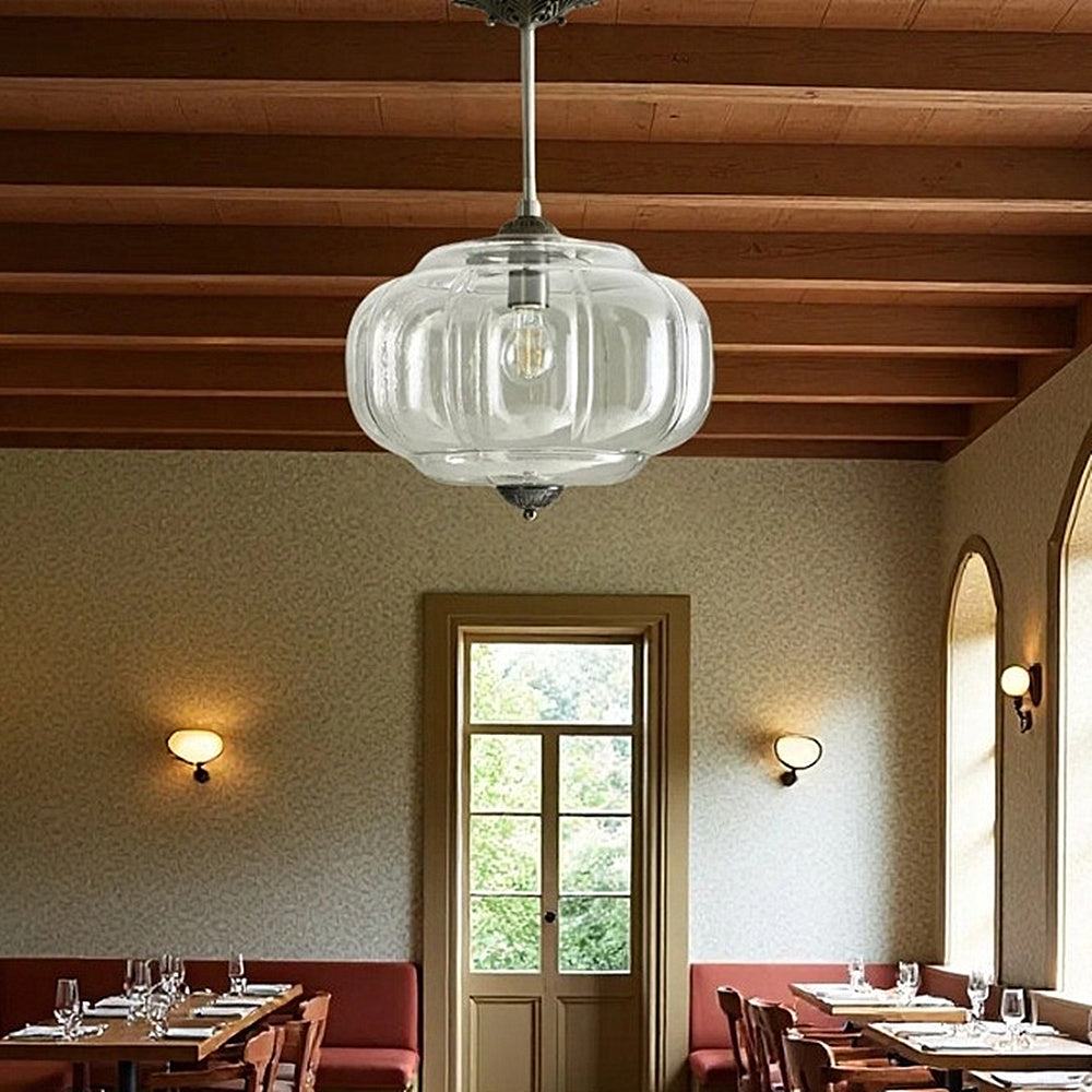 Lampada da soffitto in vetro vintage – Elegante illuminazione semi-incassata