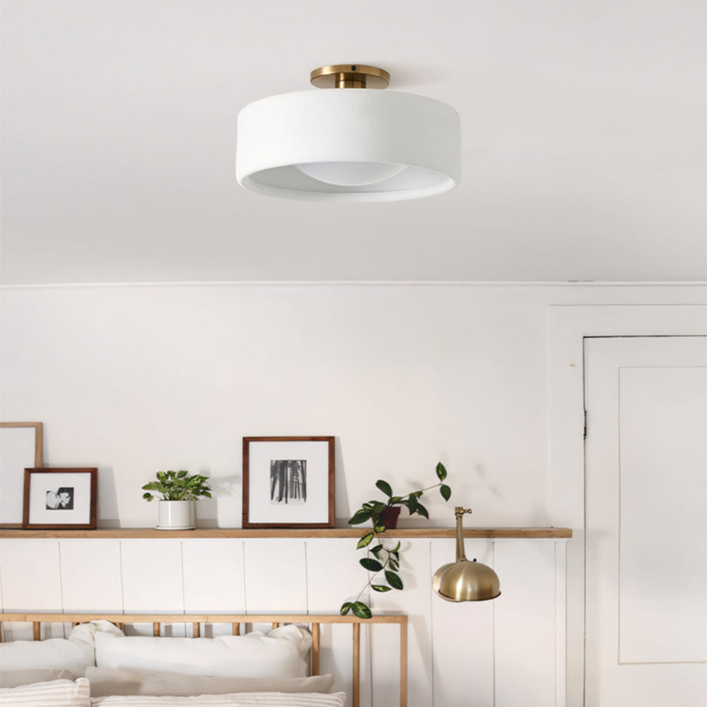 Elegante lampada da soffitto in porcellana
